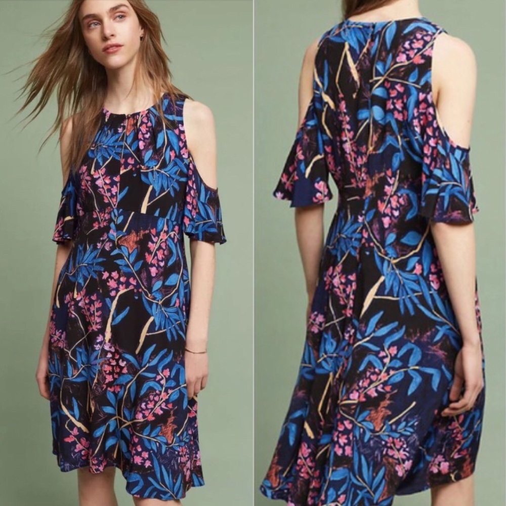 Anthropologie Maeve Elia Cold Shoulder Dress 6